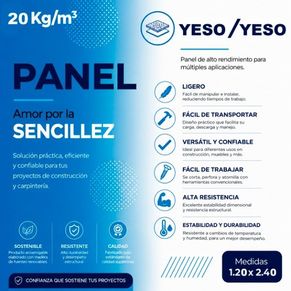 Producto - Yeso/Eps/Yeso 120 MM 20 Kg