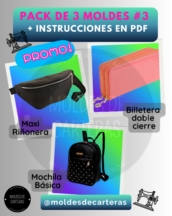 Producto - PACK 3 MOLDES #3 - 3 MOLDES + PASO A PASO PDF