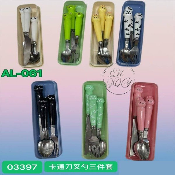 Producto - SET ESTUCHE CUBIERTO INFANTIL VIAJE REUTILIZABLE 03397