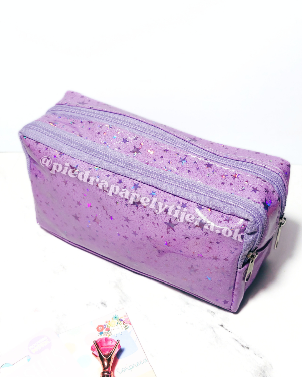 Producto - Cartuchera doble cierre sky lila