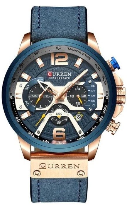 Producto - Reloj de Hombre Curren CU002 con Cronógrafo y Calendario de Cuero