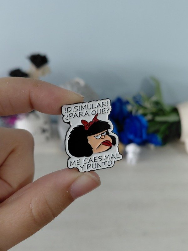 Producto - Pin metalizado - Mafalda "Disimular! Para qué" #1418