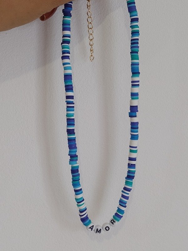 Producto - Cadena fantasía colores (AZUL)