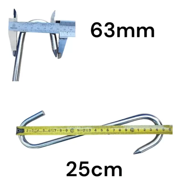 Producto - Gancho Carnicero  Acero Cromado Tipo S 10x10 - 1