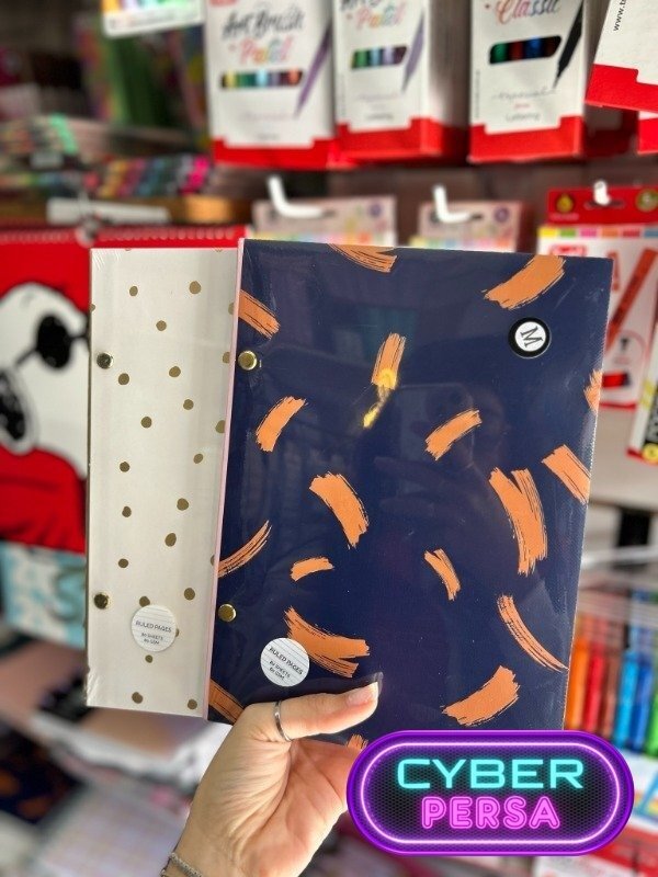 Producto - Anotador pintitas golden 17.5 x 25 cm