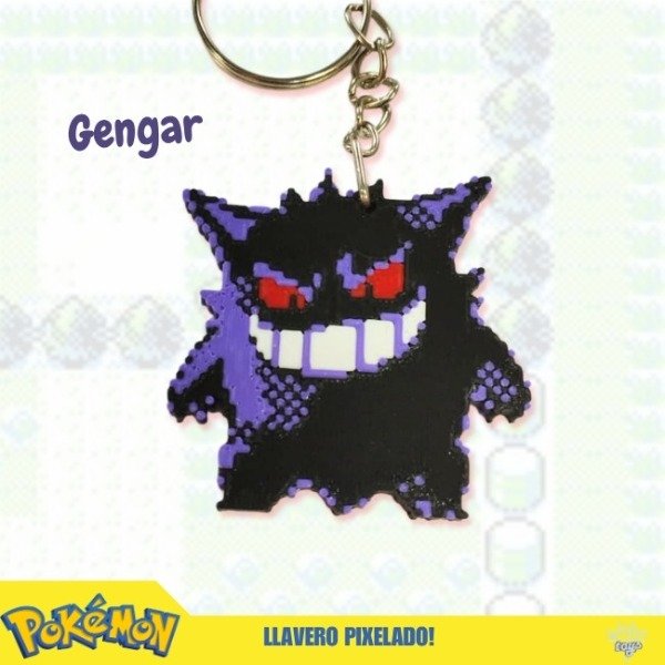 Producto - GENGAR - LLAVERO PIXELADO
