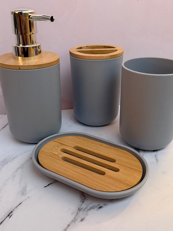 Producto - SET COMPLETO PARA BAÑO GRIS