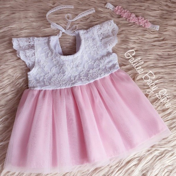 Producto - VESTIDO MARY MANGAS CORTAS BLANCO Y ROSA