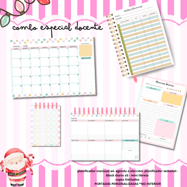Producto - COMBO DOCENTE 2 PORTADAS PERSONALIZADAS