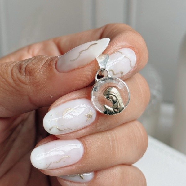 Producto - Medalla Niña Virgen Cristal Plata 925 Dublé