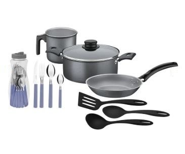 Producto - Batería de cocina 23 piezas aluminio Tramontina Turim 27899/501