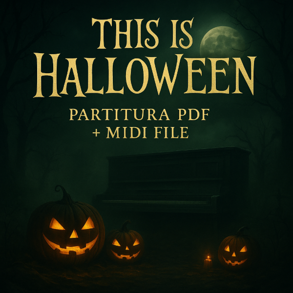 Producto - This is halloween - The Nightmare Before Christmas Piano Partitura, MIDI