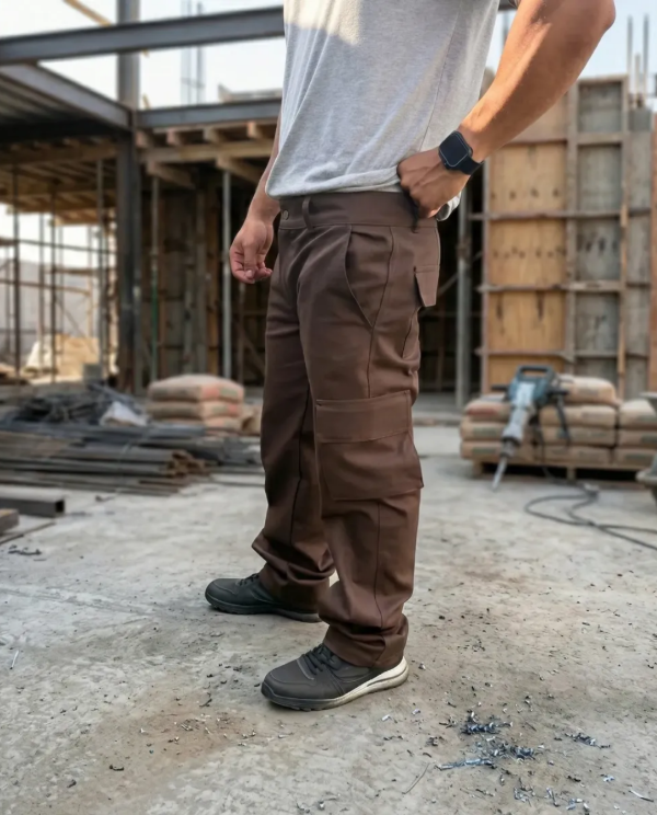 Producto - Pantalón Cargo Reforzado Chocolate