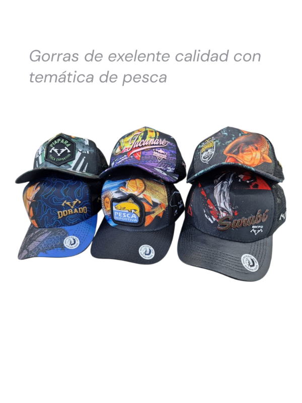 Producto - Gorras con temática de pesca