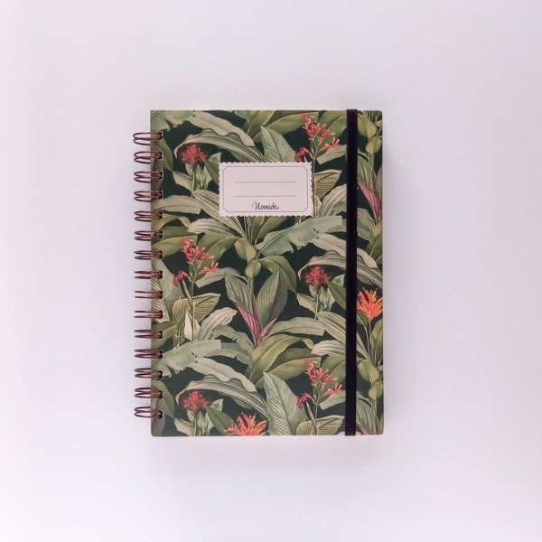 Producto - Agenda 2026 Anillada a5 (15x21cm) Semana a la Vista - Hojas Tropicales II