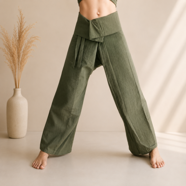 Producto - Pantalon Tailandes Verde Oliva