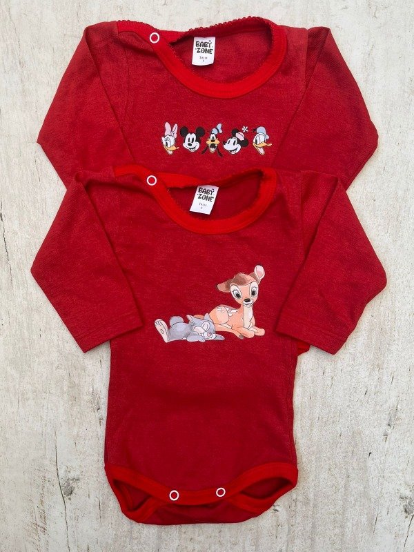 Producto - Body bambi/mickey rojo pack x4 - 0