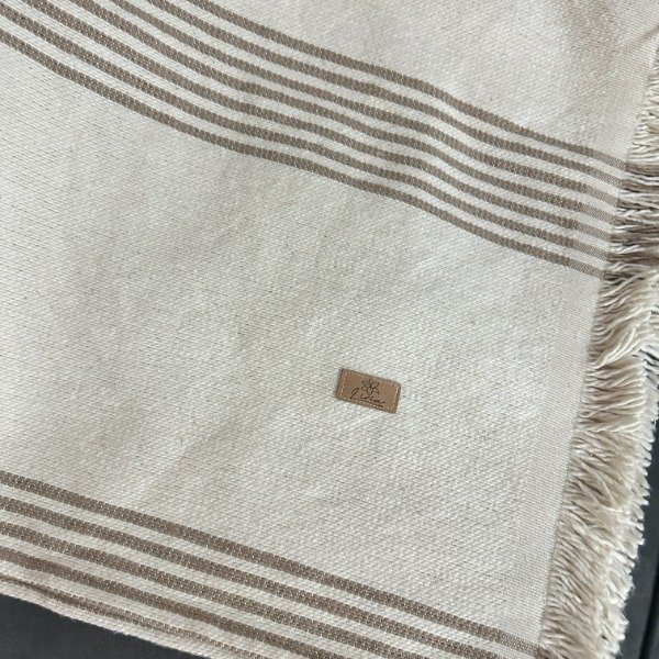 Producto - Manta Barcelona 3 líneas marrones - 1