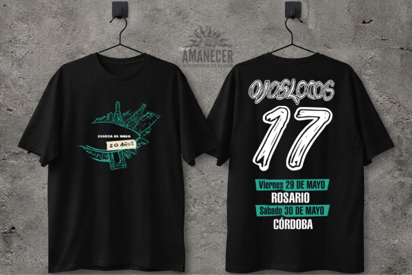 Producto - Remera Ojos Locos gira Rosario/Córdoba