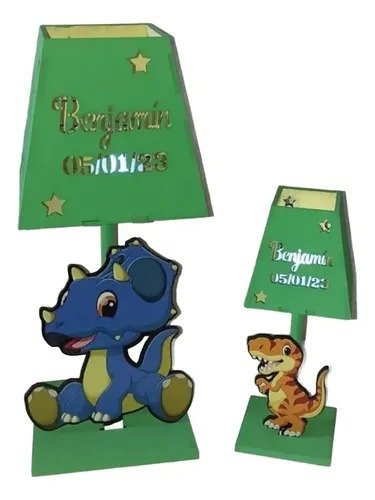 Producto - Centros De Mesa Decorados Dinos Bebe 6u Luz Led - 5