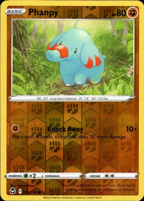 Producto - Phanpy - 091/195 - Silver Tempest - Reverse Holo