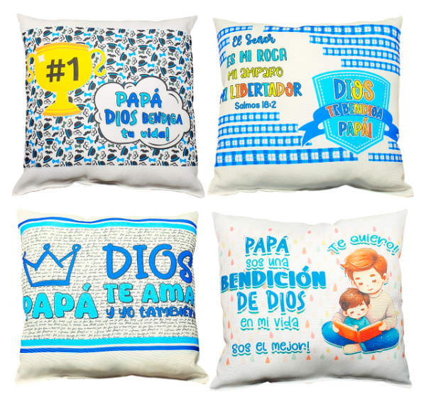 Producto - PROMO PAPÁ Almohadon Sublimado 28 X 28 Cm Varios Modelos (PACK X 1 UNIDAD)