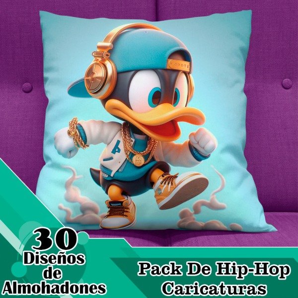 Producto - Diseños Digitales / Plantillas Para Almohadones De Caricaturas Hip-Hop