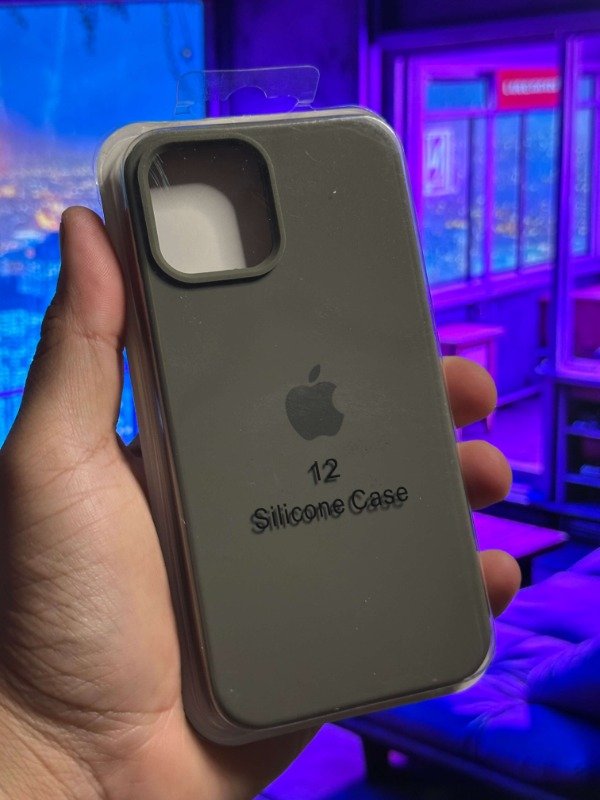 Producto - FUNDA SILICONE IPHONE 12 (GRIS OLIVA)