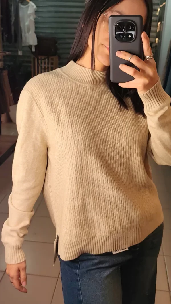 Producto - Sweater panal beige - 2