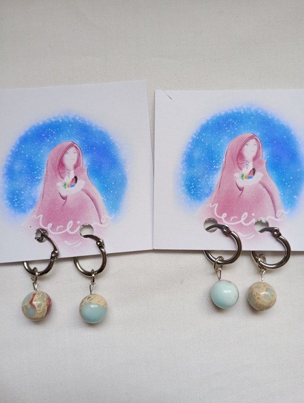 Producto - Par de aros Larimar 2
