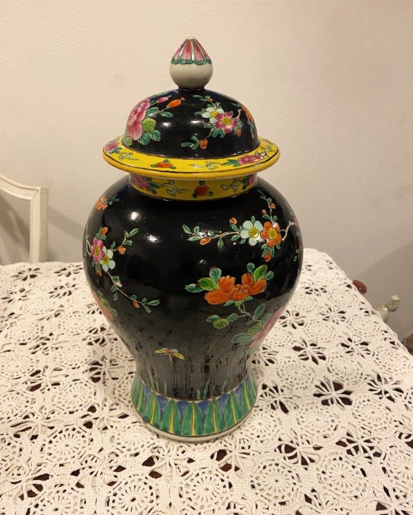 Producto - Potiche Jarron Japones Pintado A Mano