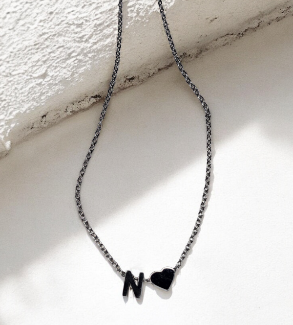 Producto - Collar inicial N corazon