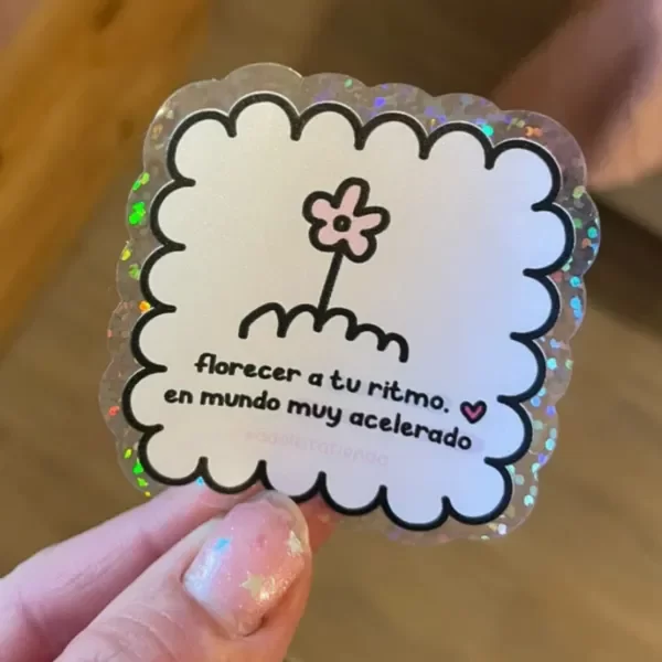 Producto - Sticker Florecer a tu ritmo - By Adolfita