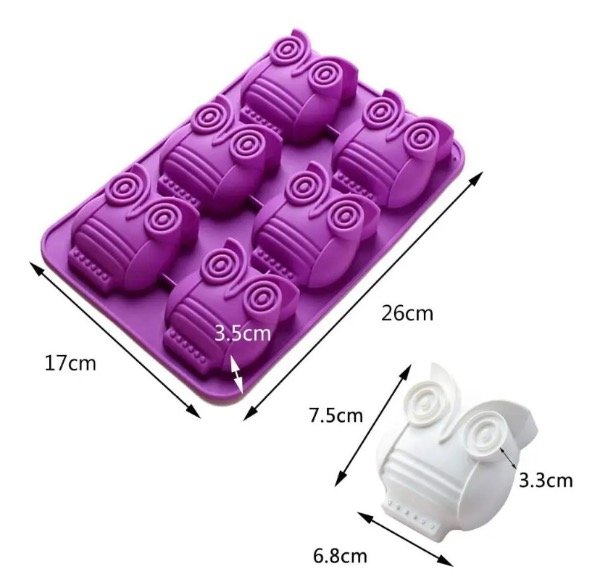 Producto - MOLDE SILICONA LECHUZA x6 - 1
