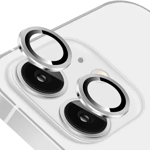 Producto - Protector de Cámara para IPhone 11 / 12 / 12 Mini - Color Plateado