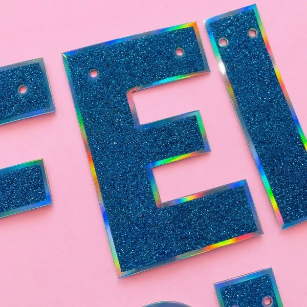 Producto - Banderín Glitter Azul