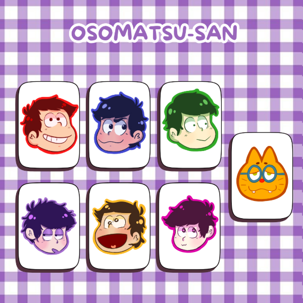 Producto - Sticker - Osomatsu-San pack x 7