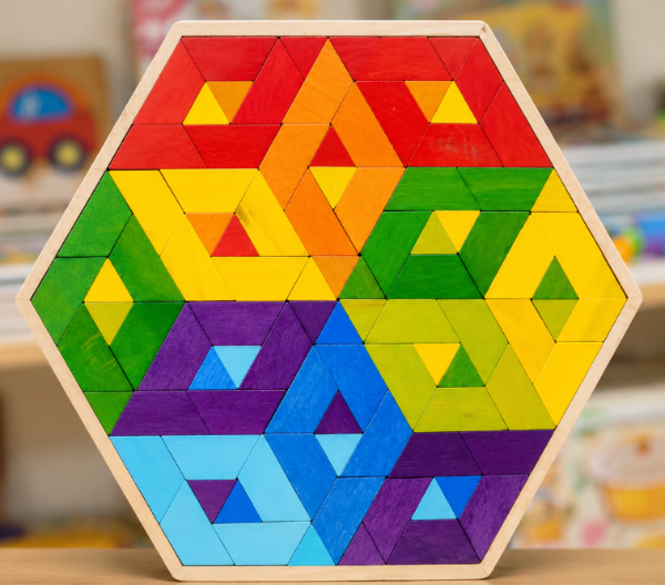 Producto - tangram hexagonal de 96 piezas