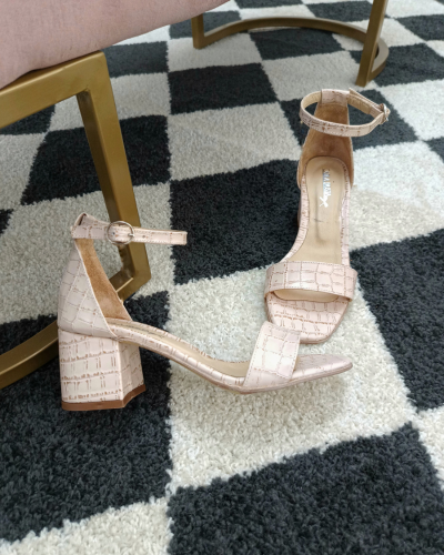 Producto - Sandalia Frances croco nude