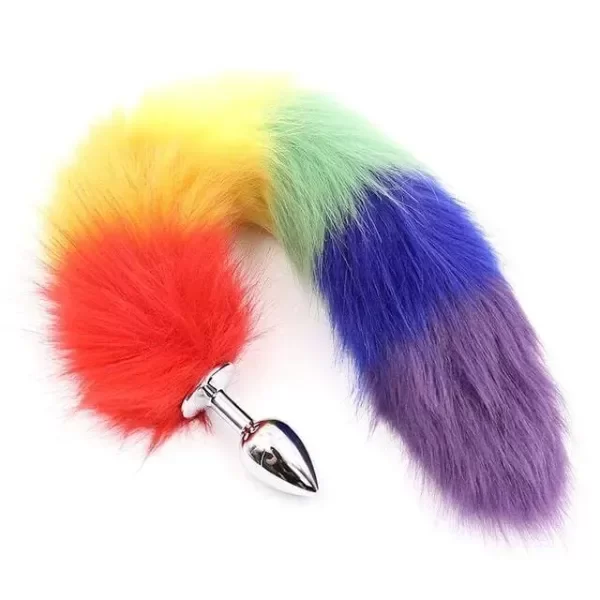 Producto - Steel Plug Fox Tail Rainbow