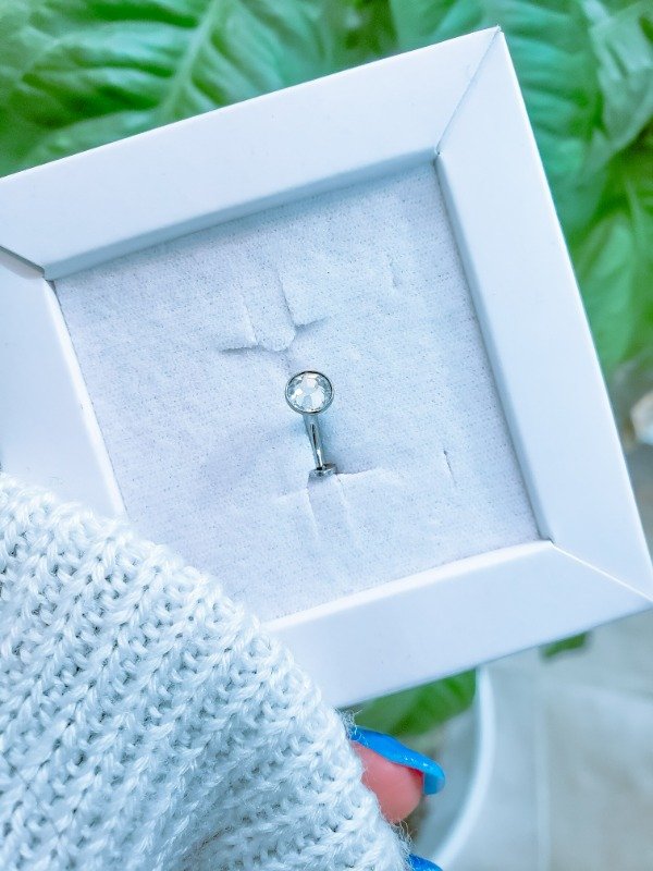 Producto - Solitario piercing ombligo cubic AQ