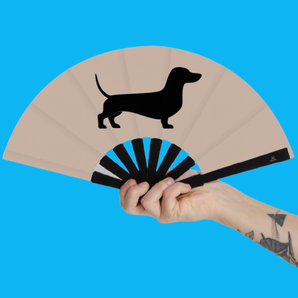 Producto - Abanico Pocket "Perro Salchicha" -CON ACCESORIOS-