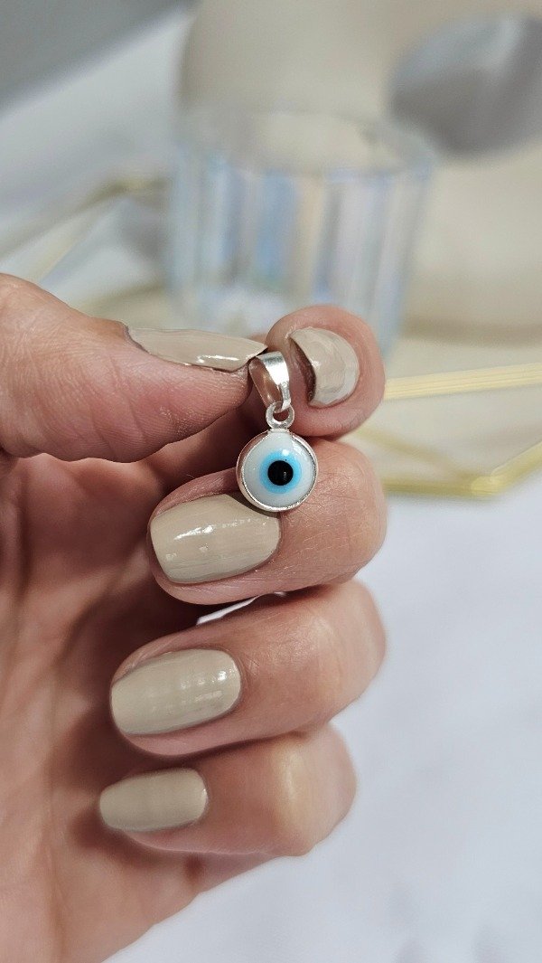Producto - Dije ojo turco 0,8cm. Plata