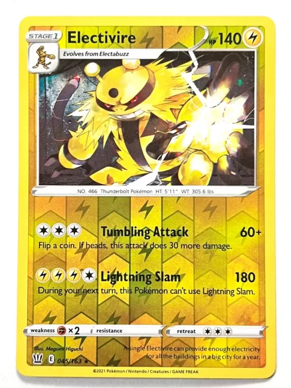 Producto - Electivire 045/163 Reverse Holo Rare Battle Styles Pokemon Pack Fresh Near Mint