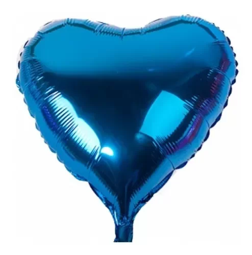 Producto - Globo corazón 10" (25cm) color azul x10un
