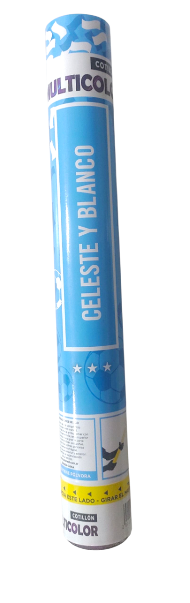 Producto - Lanza papel celeste y blanco