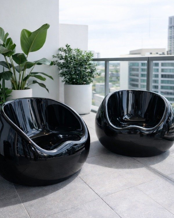 Producto - Juego Sillones Pastilla x2 Blanco / Negro