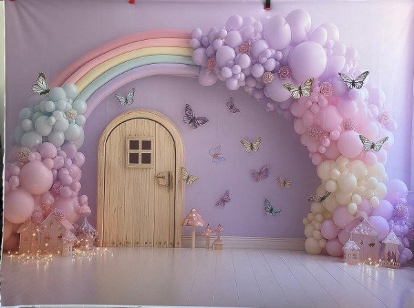 Producto - FONDO ARCOIRIS/MARIPOSA/NENA 2X150 CON FALLA IMPERCEPTIBLE AR05