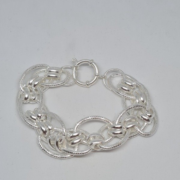 Producto - Pulsera plateada c/marinero 20cm