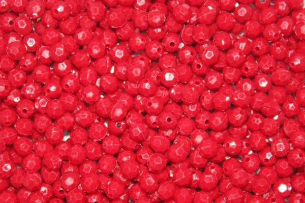 Producto - Bolitas Facetadas Rojo 6 mm